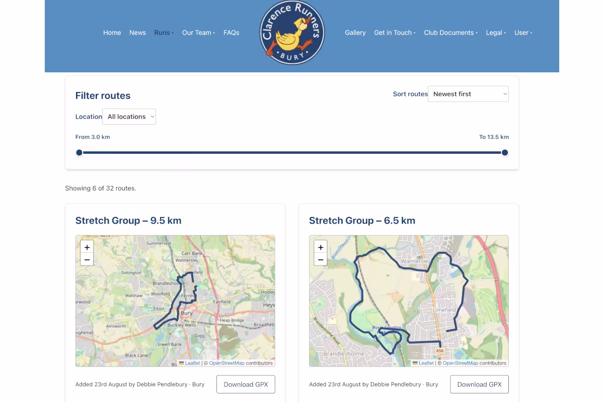 Route library page