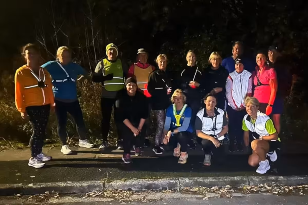 Runners in the dark